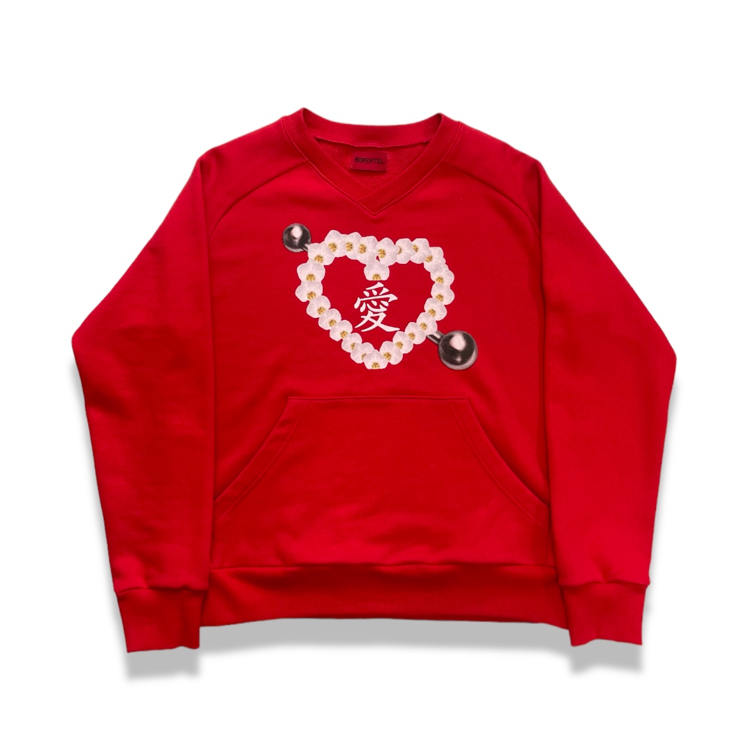 Love Piercing Sweatshirt - Red