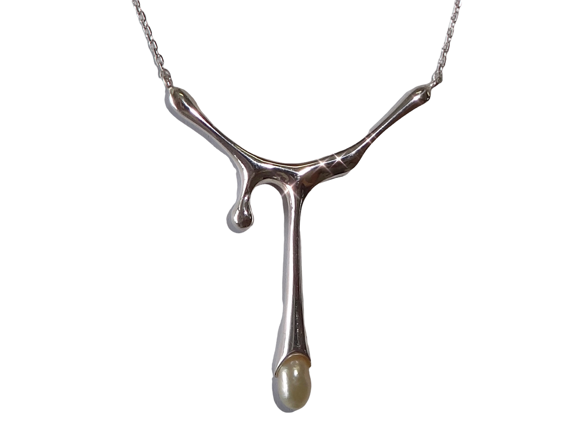 saltwater pearl drop necklace
