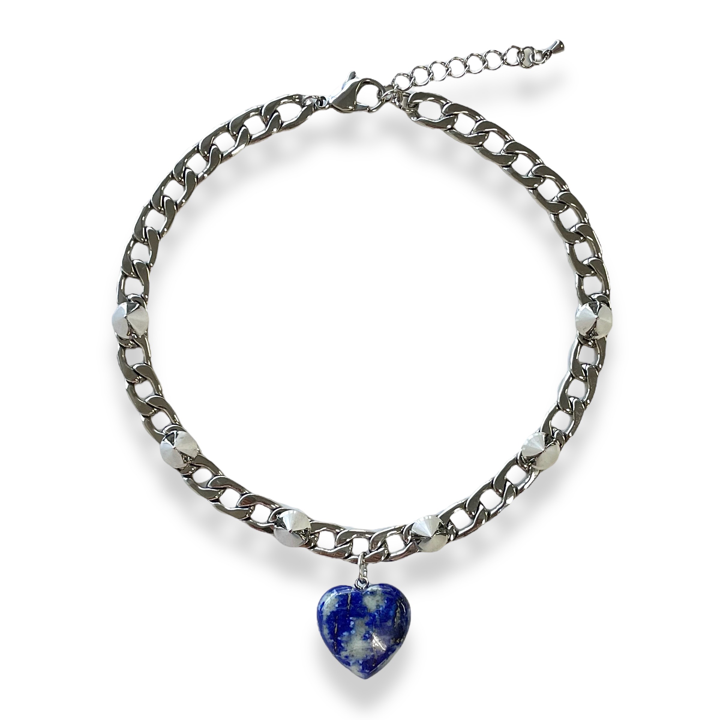 Lapis gemstone necklace (blue)