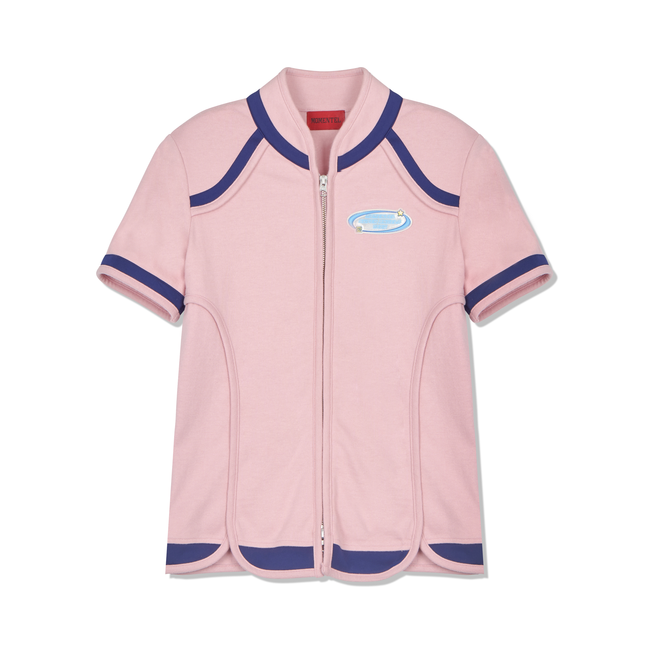 Pink Navy Short Sleeve Jacket